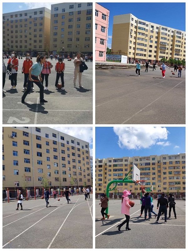 鸡西小学工会举行我运动我健康我快乐教师运球接力赛