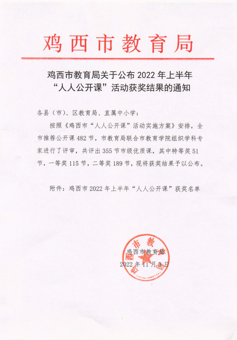 鸡西市教育局关于公布2022年上半年“人人公开课”活动获奖结果的通知(1)_01.png